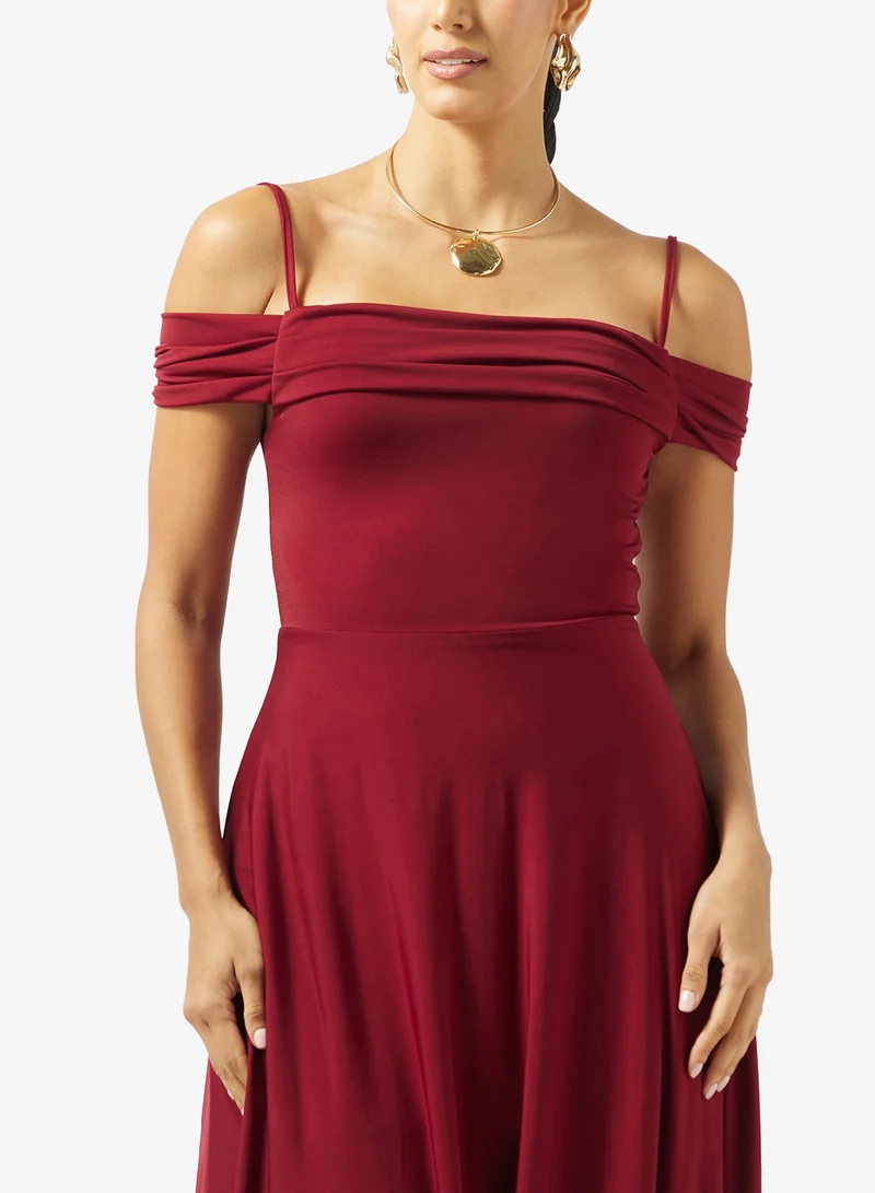 Ella Limited Edition  Off Shoulder Dress With Slit for Women | Best Price UAE